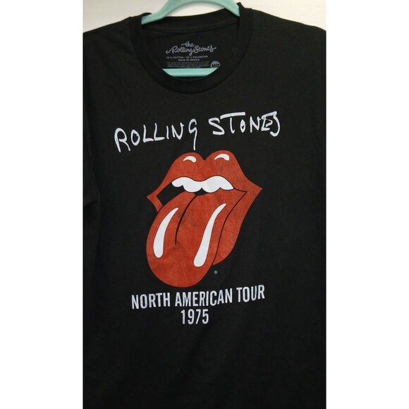 The Rolling Stones North American Tour 1975 Men's Graphic T-Shirt Lips Medium 🎸 - Picture 3 of 4